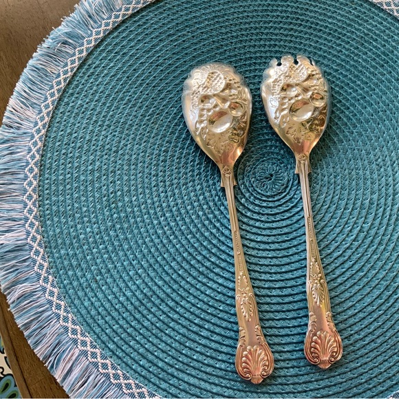 VTG Silvercraft Salad Spoon and Fork Set - Picture 2 of 6